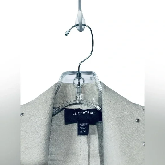 NWOT, Stunning Faux Leather Le Château Jacket, XS, Light Gray 🍂 - Picture 4 of 9